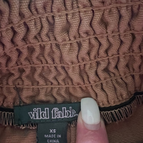 NWOT WILD FABLE BROWN HIGH WAISTED WOVEN PULL ON SHORTS SIZE EXTRA SMALL - Picture 5 of 6